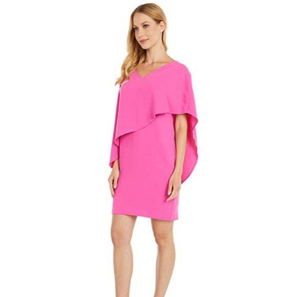 Trina by Trina Turk Women's Pink 100% Polyester Ruffle Adore 2 Mini Dres… - Picture 2 of 13